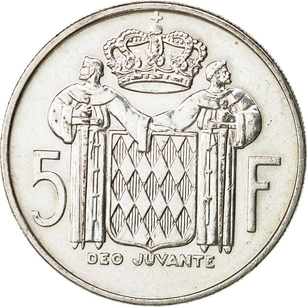Monaco, Rainier III, 5 Francs, 1966, BB, Argento, KM:141, Gadoury:152
