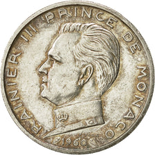 Monaco, Rainier III, 5 Francs, 1960, BB, Argento, KM:141, Gadoury:152