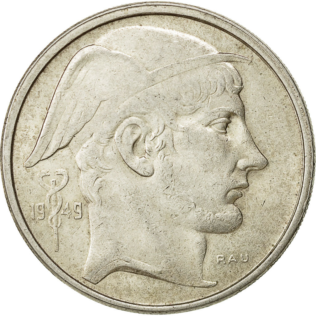 Belgium, 50 Francs, 50 Frank, 1949, EF(40-45), Silver, KM:136.1