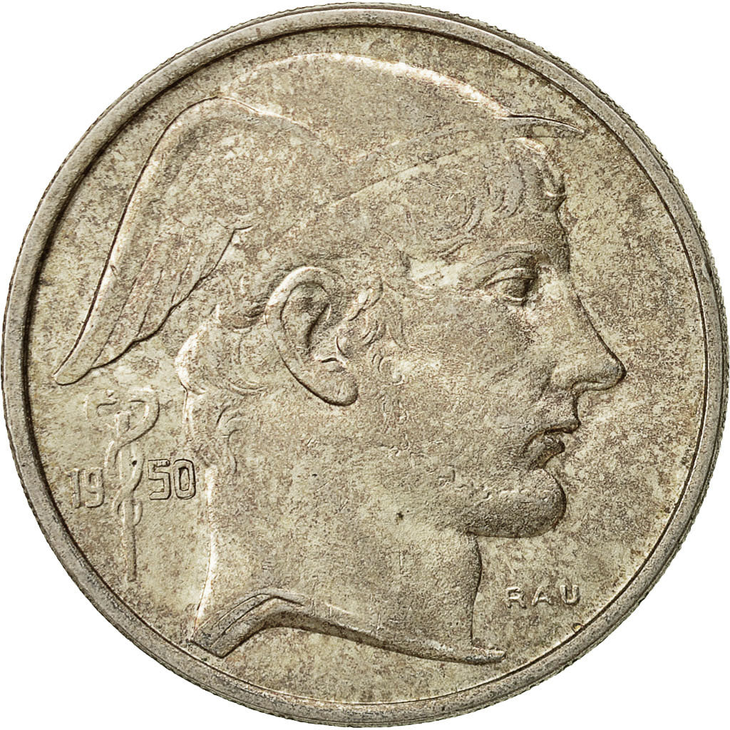 Belgique, 50 Francs, 50 Frank, 1950, TTB, Argent, KM:137