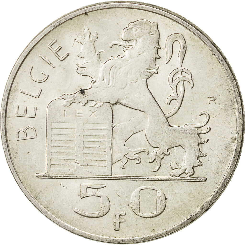 Belgique, 50 Francs, 50 Frank, 1950, TTB, Argent, KM:137