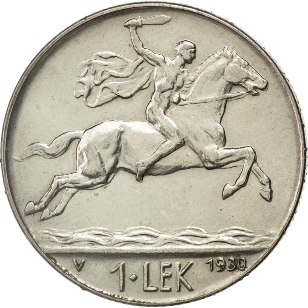 ALBANIA, Lek, 1930, KM #5, MS(63), Nickel, 26.7, 8.12