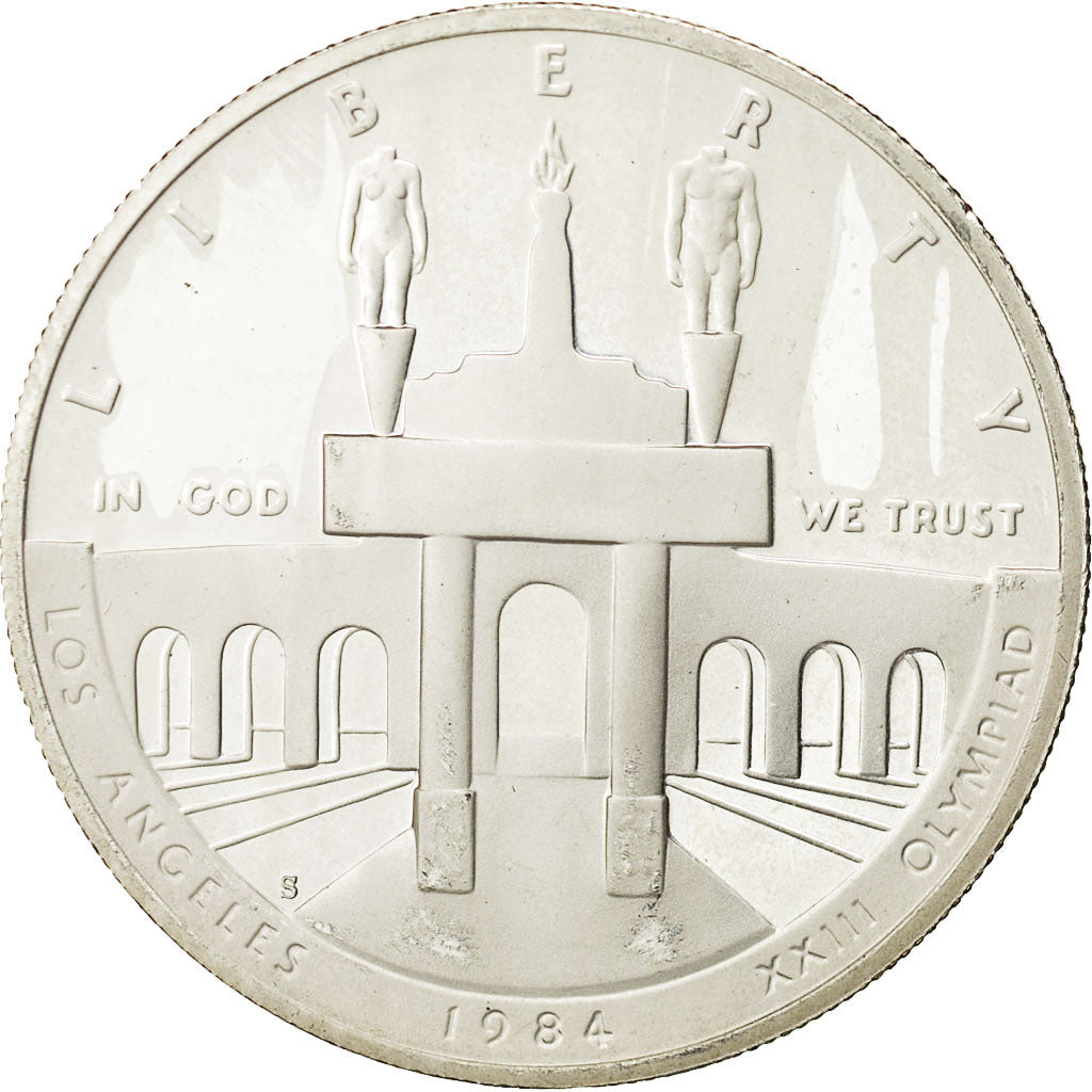 United States, Dollar, 1984, U.S. Mint, San Francisco, MS(60-62), Silver, KM:210