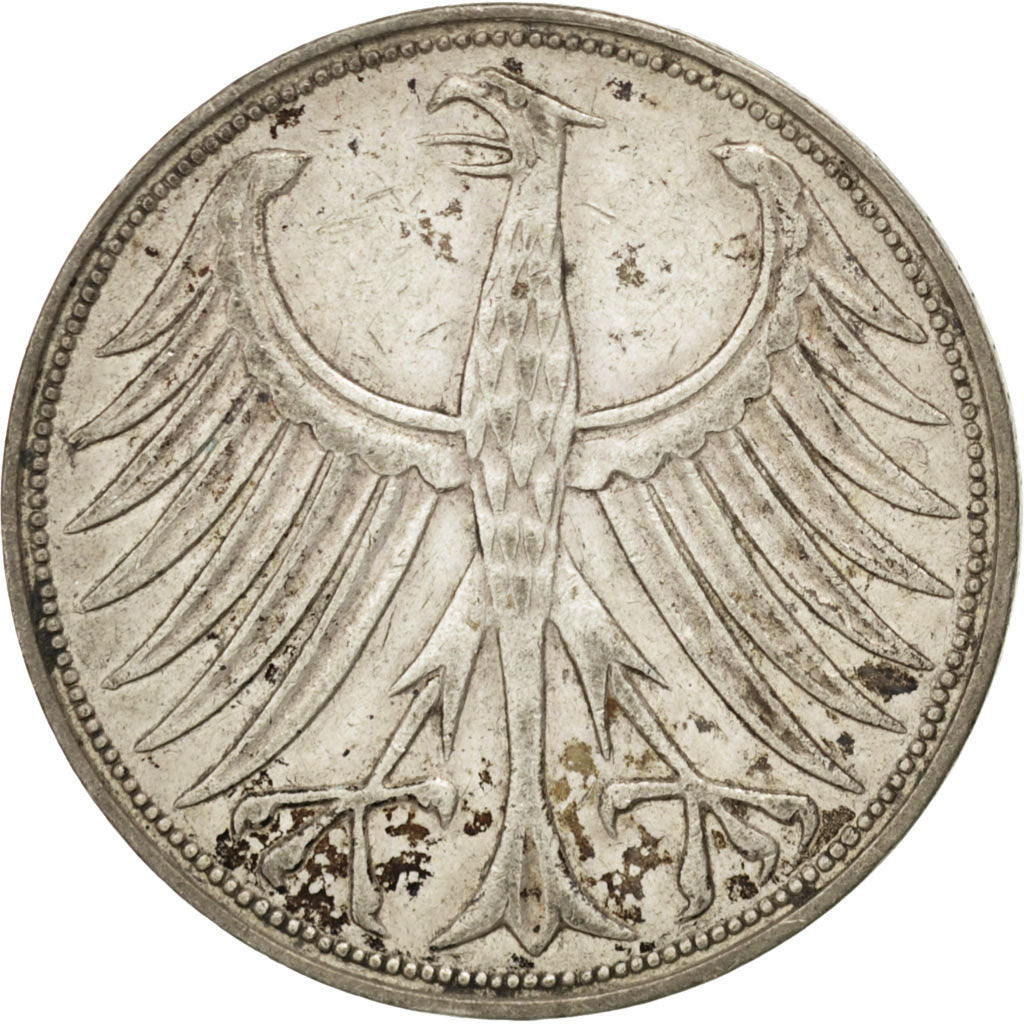 Münze, Bundesrepublik Deutschland, 5 Mark, 1951, Karlsruhe, SS, Silber