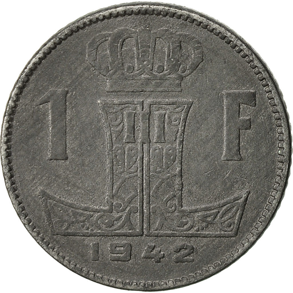 Belgien, Franc, 1942, SS, Zinc, KM:128