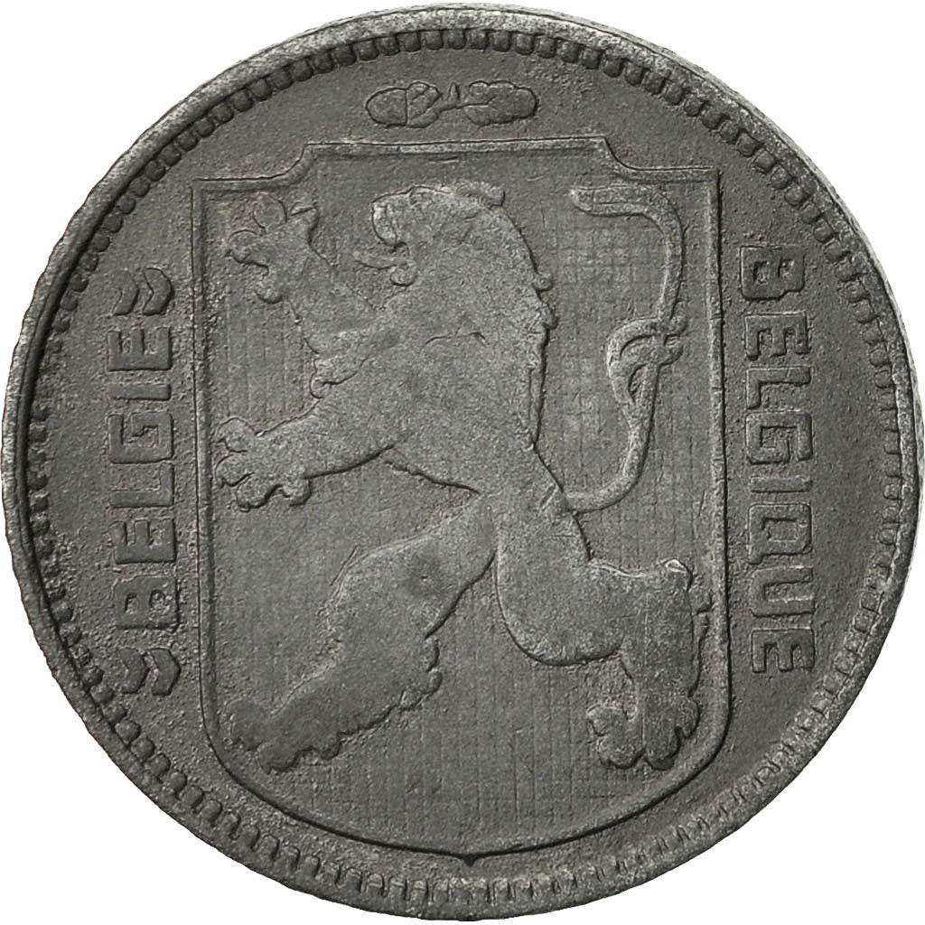 Belgio, Franc, 1944, BB, Zinco, KM:128