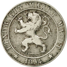 Belgio, Leopold II, 5 Centimes, 1894, MB, Rame-nichel, KM:41