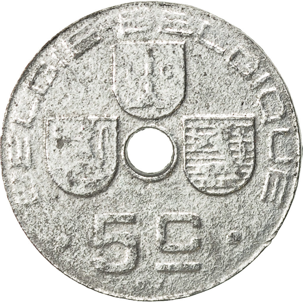 Moneta, Belgio, 5 Centimes, 1941, MB, Zinco, KM:124
