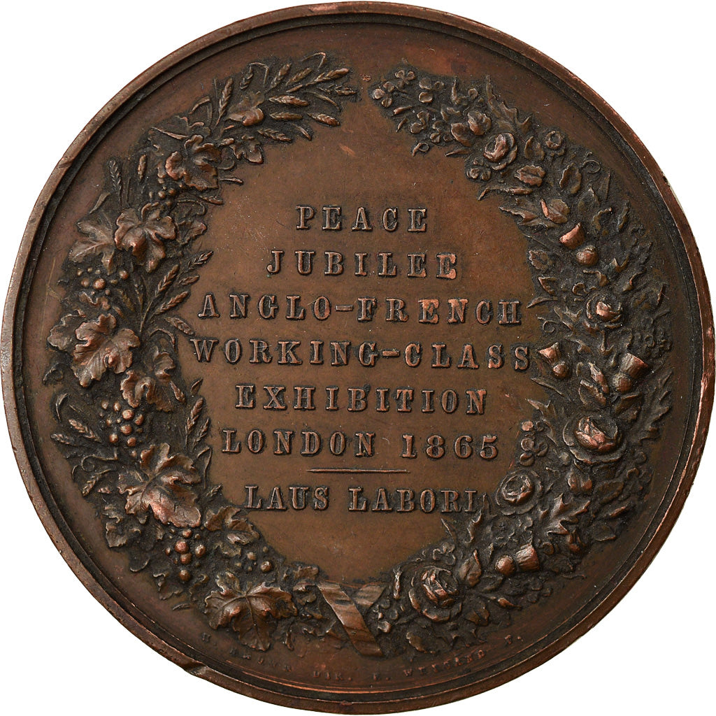 United Kingdom , Medal, Richard Cobden, Anglo-French Working-Class Ehibition
