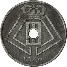 Bélgica, 5 Centimes, 1942, MBC, Cinc, KM:124