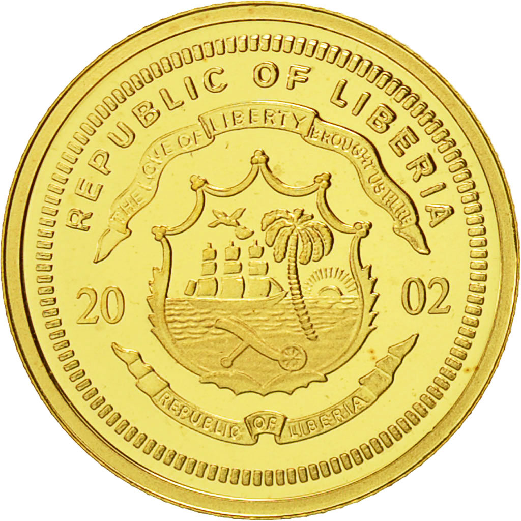 Liberia, 25 Dollars, 2002, American Mint, FDC, Oro, KM:669