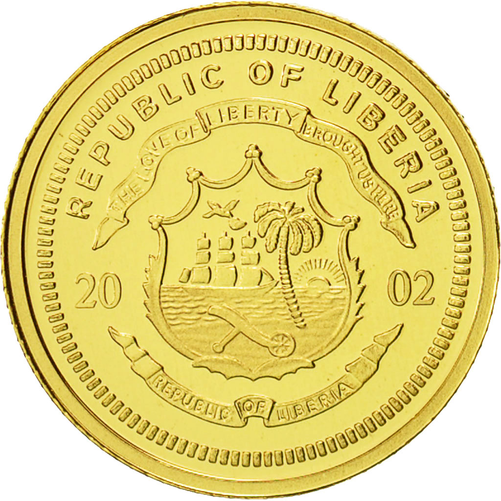 Liberia, 25 Dollars, 2002, American Mint, FDC, Oro, KM:669