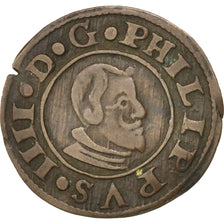 SPAIN, 16 Maravedis, 1663, Segovia, KM #172.6, EF(40-45), Copper, 3.45