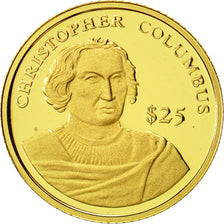 Liberia, 25 Dollars, C.Colomb, 2000, American Mint, FDC, Oro, KM:626