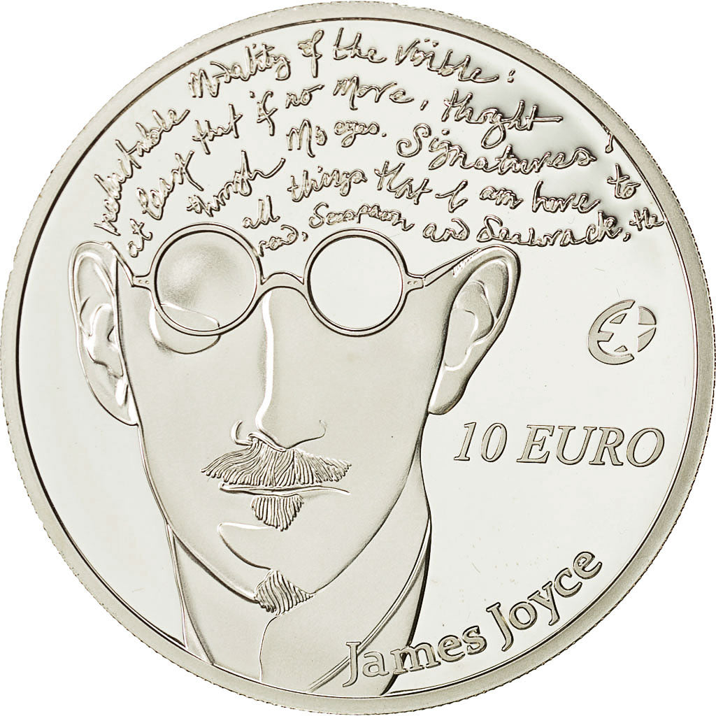 REPÚBLICA DE IRLANDA, 10 Euro, James Joyce, 2013, FDC, Plata