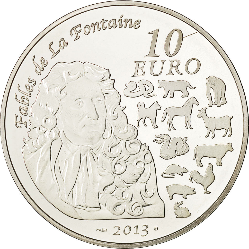 France, 10 Euro, Année du serpent, 2013, MS(65-70), Silver