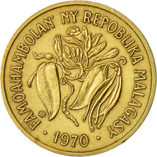 Madagascar, 10 Francs, 2 Ariary, 1970, Paris, MBC, Aluminio - bronce, KM:11