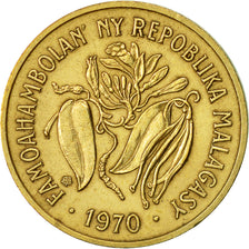 Madagascar, 10 Francs, 2 Ariary, 1970, Paris, BB, Alluminio-bronzo, KM:11