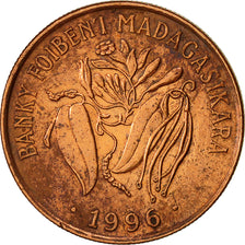 Madagascar, 10 Francs, 2 Ariary, 1996, Paris, EF(40-45), Copper Plated Steel