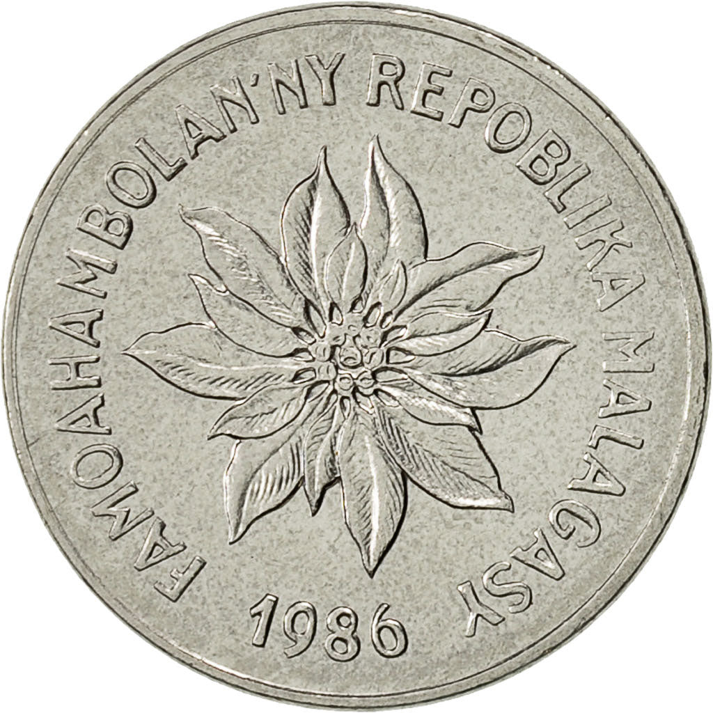Madagascar, Franc, 1986, Paris, SPL-, Acciaio inossidabile, KM:8