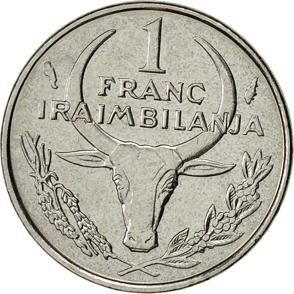 Madagascar, Franc, 1986, Paris, SPL-, Acciaio inossidabile, KM:8