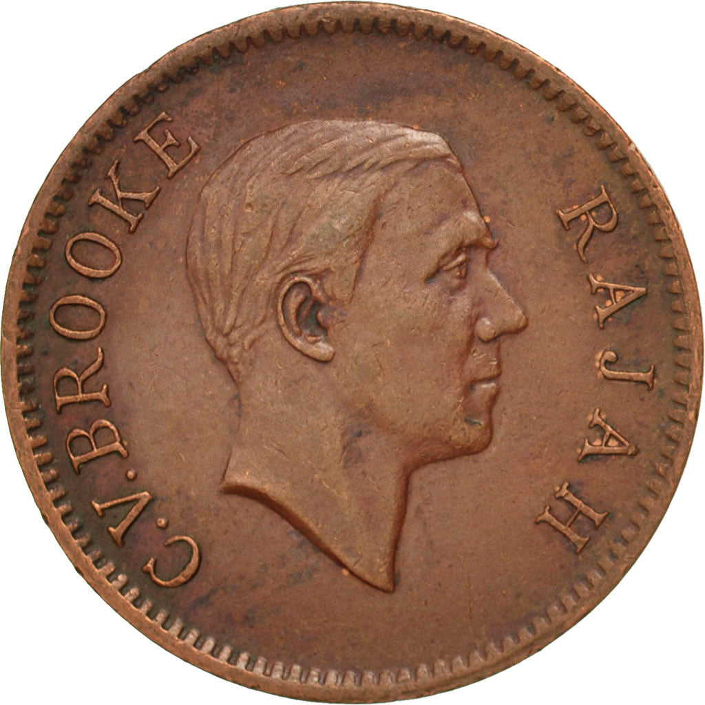 SARAWAK, Cent, 1937, Heaton, KM #18, AU(55-58), Bronze, 5.39