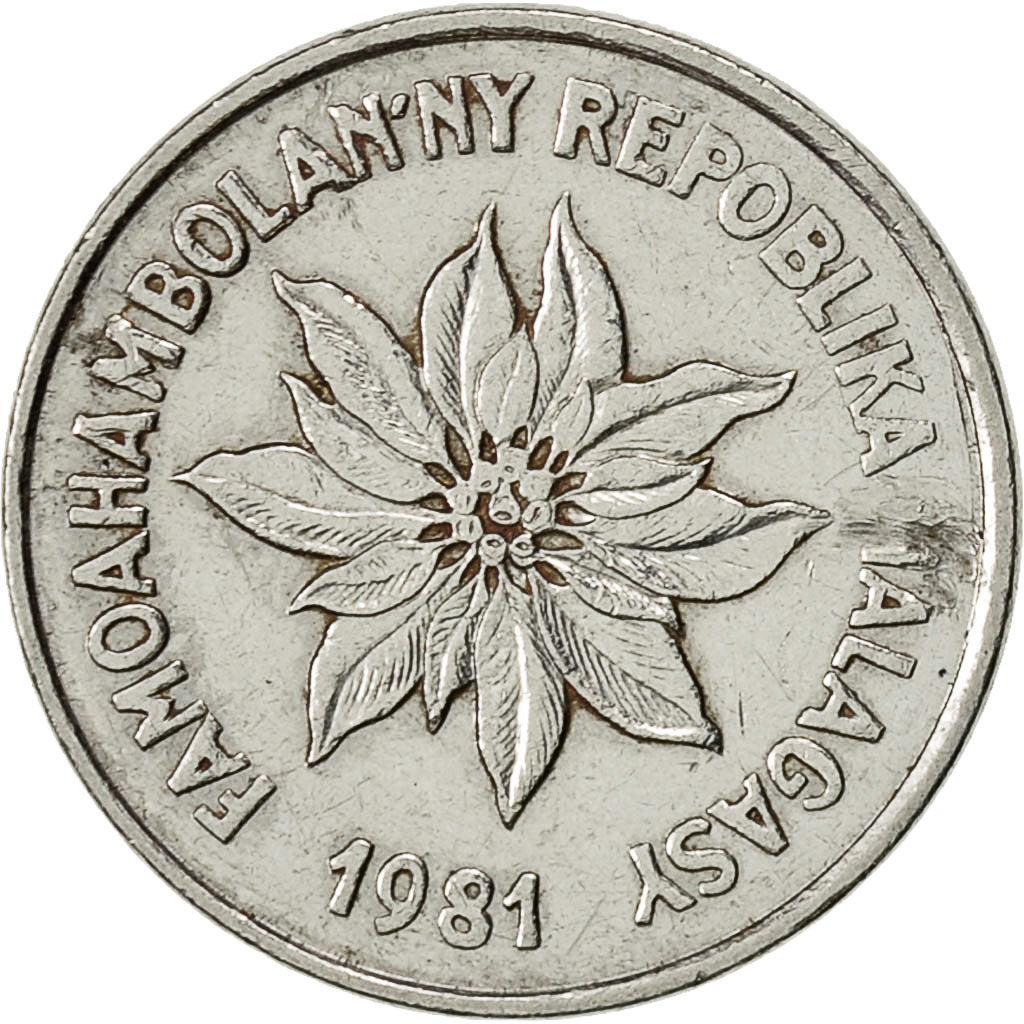 Madagascar, Franc, 1981, Paris, SPL-, Acciaio inossidabile, KM:8