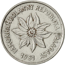 Moneta, Madagascar, Franc, 1981, Paris, AU(55-58), Stal nierdzewna, KM:8