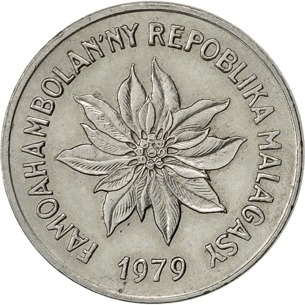 Madagascar, Franc, 1979, Paris, SS, Stainless Steel, KM:8