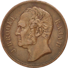 SARAWAK, Cent, 1863, KM #3, EF(40-45), Copper, 8.84