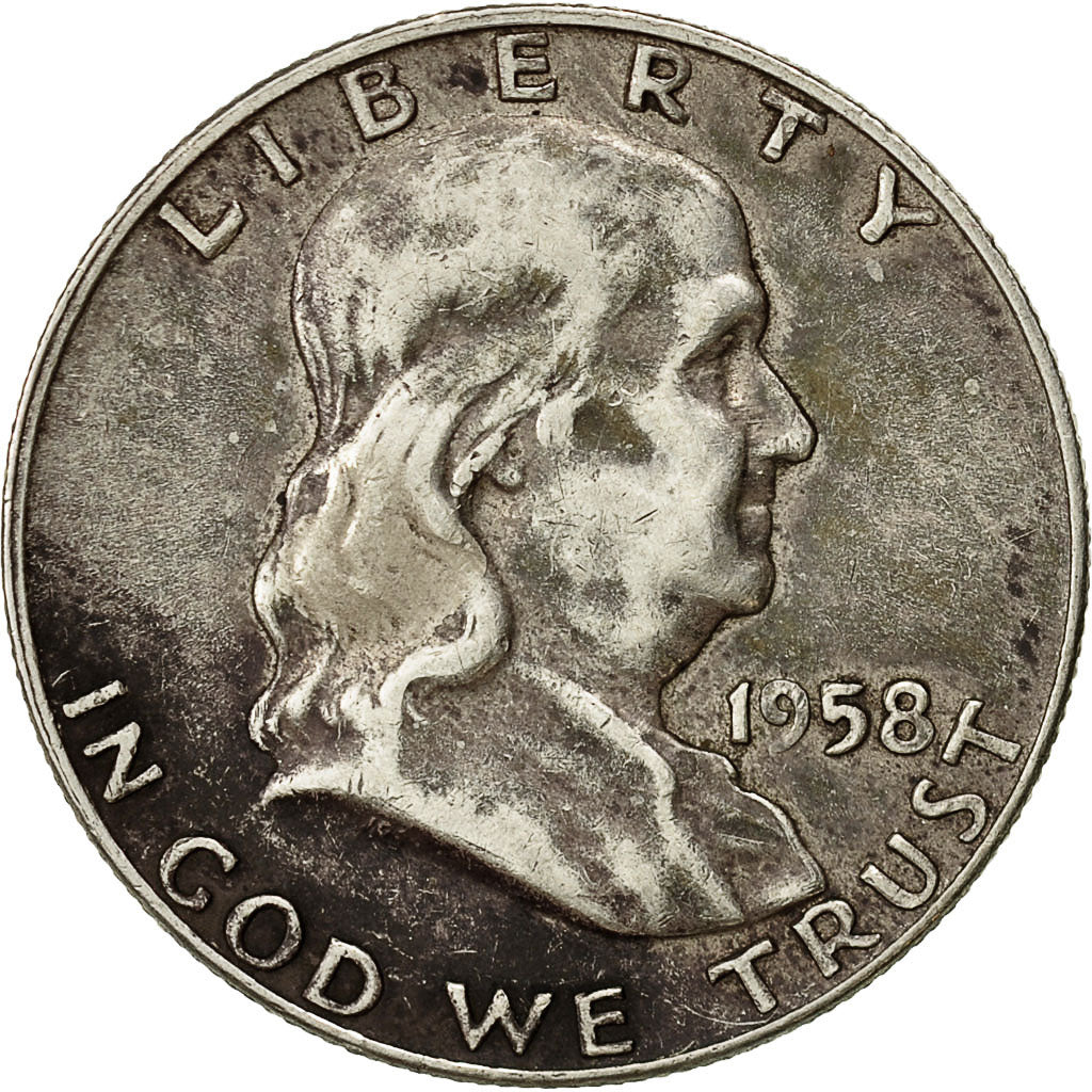 United States, Franklin Half Dollar, Half Dollar, 1958, U.S. Mint, Denver