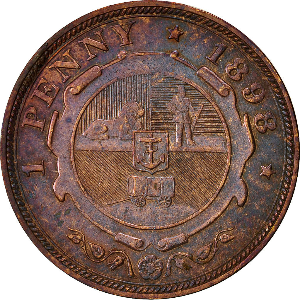 Südafrika, Penny, 1898, SS, Bronze, KM:2