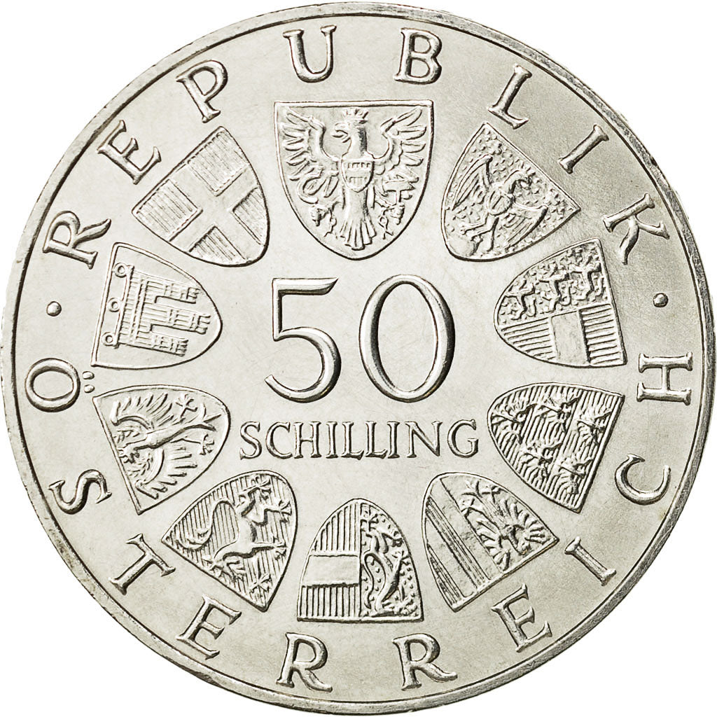 Austria, 50 Schilling, 1970, SC, Plata, KM:2909