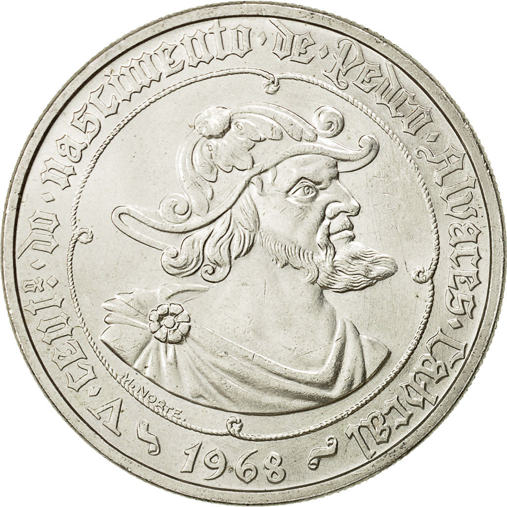 Portugal, 50 Escudos, 1968, EBC+, Plata, KM:593