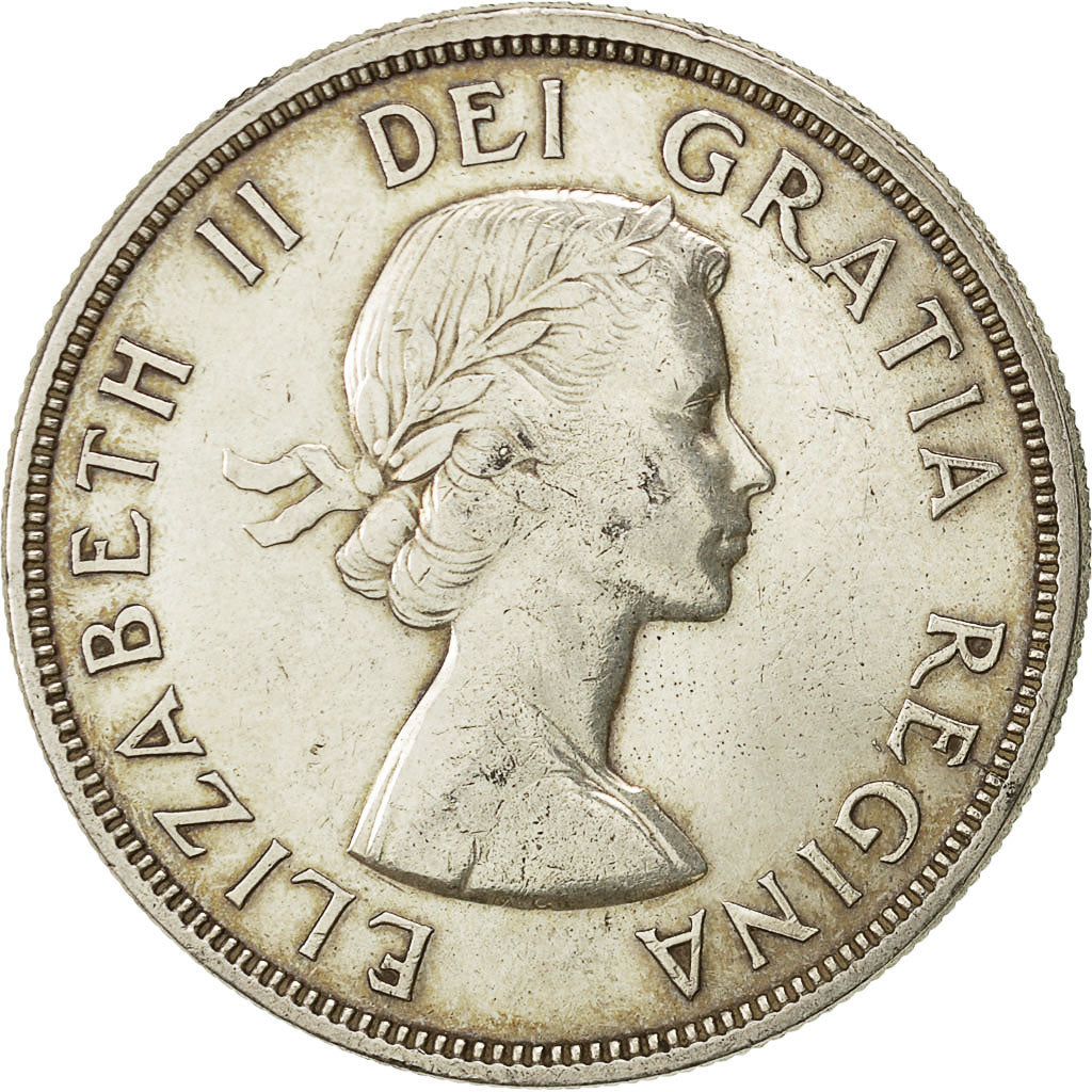 Canada, Elizabeth II, Dollar, 1961, Royal Canadian Mint, Ottawa, MB+, Argento