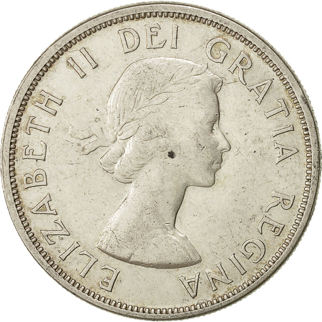 Canada, Elizabeth II, Dollar, 1958, Royal Canadian Mint, Ottawa, BB, Argento