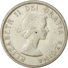 Canada, Elizabeth II, Dollar, 1958, Royal Canadian Mint, Ottawa, BB, Argento