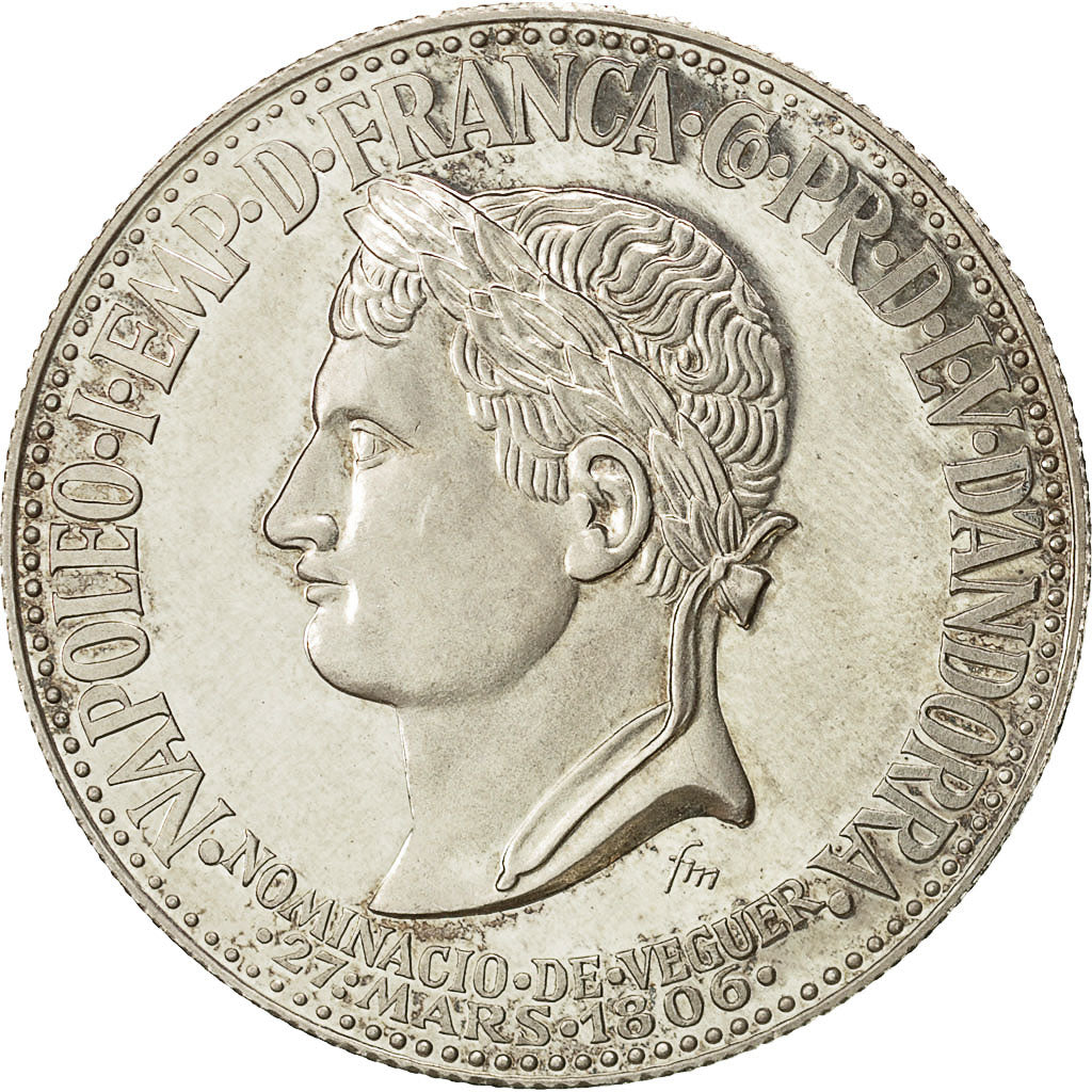 Andorra, 50 Diners, 1964, SPL, Argent, KM:10