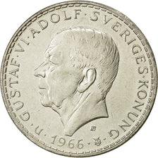 moneda, 5 Kronor, 1966, Suecia, Gustaf VI, SC, Plata, KM:839