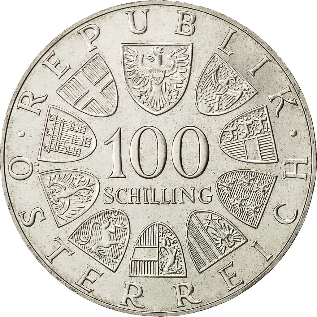 coin, Austria, 100 Schilling, 1976, MS(63), Silver, KM:2930