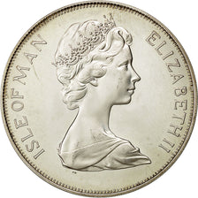 moneda, Crown, 1977, Isla de Man, Elizabeth II, Pobjoy Mint, SC, Plata, KM:41a