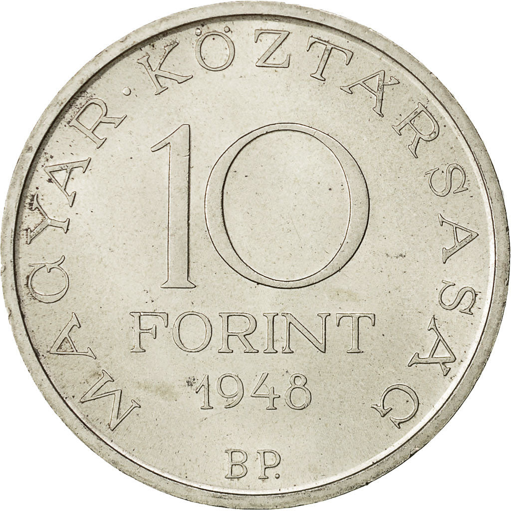monnaie, Hongrie, 10 Forint, 1948, Budapest, TTB, Argent, KM:538