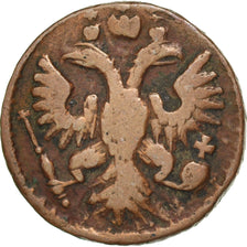 RUSSIA, Polushka, 1/4 Kopek, 1736, KM #187, VF(30-35), Copper, 4.38