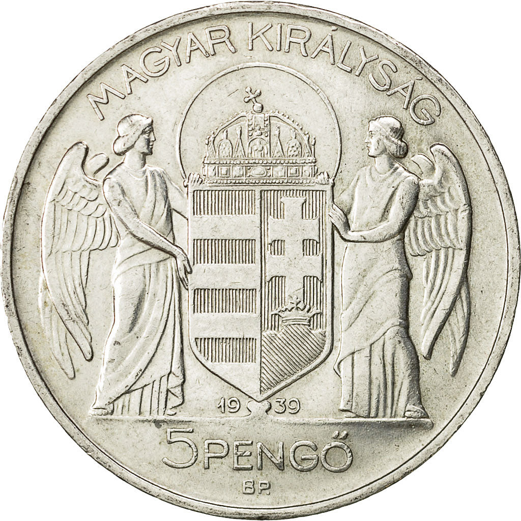 coin, Hungary, 5 Pengö, 1939, Budapest, AU(55-58), Silver, KM:517
