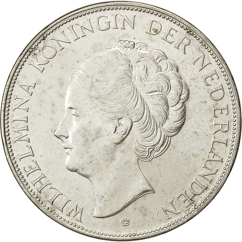 coin, Netherlands, Wilhelmina I, 2-1/2 Gulden, 1940, AU(50-53), Silver, KM:165