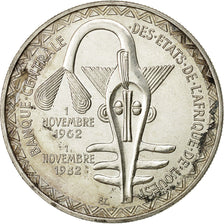 coin, West African States, 5000 Francs, 1982, Paris, EF(40-45), Silver, KM:11