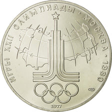 moneda, Rusia, 10 Roubles, 1977, Saint-Petersburg, SC, Plata, KM:150