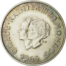 münze, Monaco, 10 Francs, 1966, SS+, Silber, KM:M1, Gadoury:154