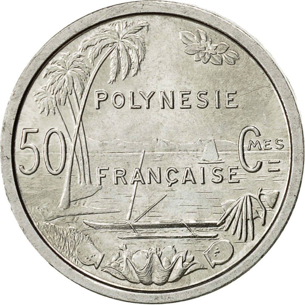 münze, French Polynesia, 50 Centimes, 1965, Paris, UNZ, Aluminium, KM:1