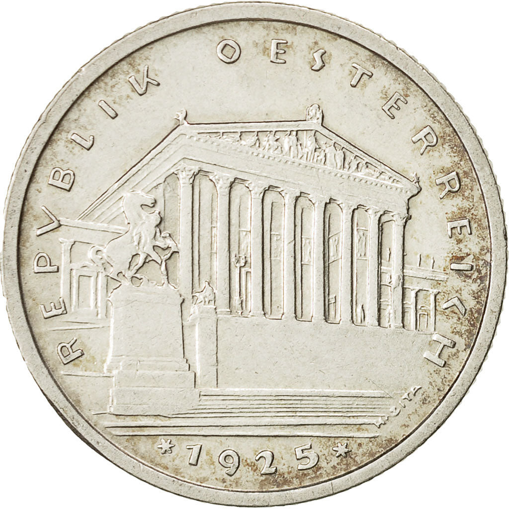 moneda, Austria, Schilling, 1925, EBC, Plata, KM:2840